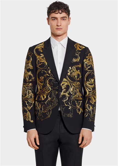 versace jackets men's|Versace men's suits price.